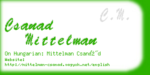 csanad mittelman business card